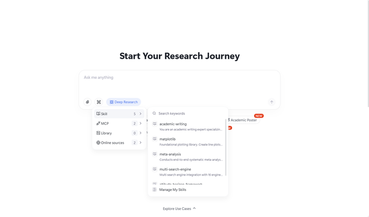 2.2.2 Set Skill, MCP, Library, and Online Sources screenshot